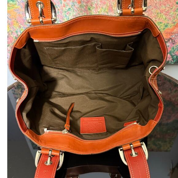 GUC Coach F13732 Soho Pleated Leather Satchel Tote - Picture 9 of 9